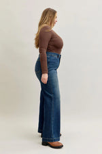 High Waist Tummy Control Retro Wide Leg with Front Welt Pockets