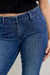 Mid Rise Trouser Bootcut with Welt Pockets and Tummy Control