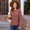 Heathered Waffle Knit Sweater