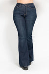 Tall High Waist Raw Hem Flare