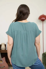 Lace Trim Yoke Top