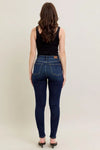 Hi Waist Skinny with Handsanding - Dark