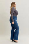 Mid Rise Trouser Bootcut with Welt Pockets and Tummy Control