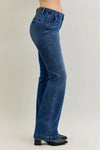 Mid Rise Trouser Bootcut with Welt Pockets and Tummy Control