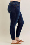 Hi Waist Skinny with Handsanding - Dark