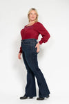 Tall High Waist Raw Hem Flare