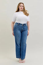 High Waist Double Button Wide Leg MD