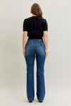 Mid Rise Trouser Bootcut with Welt Pockets and Tummy Control