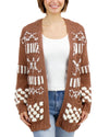 Gingersnap Bobble Knit Chunky Cardigan