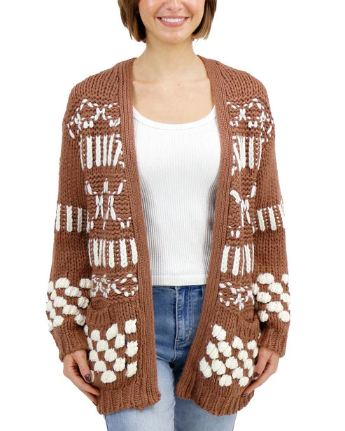 Bobble Knit Chunky Cardigan