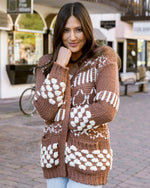 Gingersnap Bobble Knit Chunky Cardigan