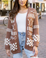 Gingersnap Bobble Knit Chunky Cardigan