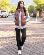 Butter Faux Leather Puffer Vest/Jacket