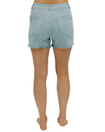 Casual Colored Denim Shorts - Aqua