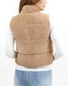 Corduroy Puffer Vest - Camel