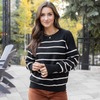 Crew Neck Striped Sweater