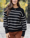 Crew Neck Striped Sweater