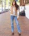 Crew Neck Striped Sweater