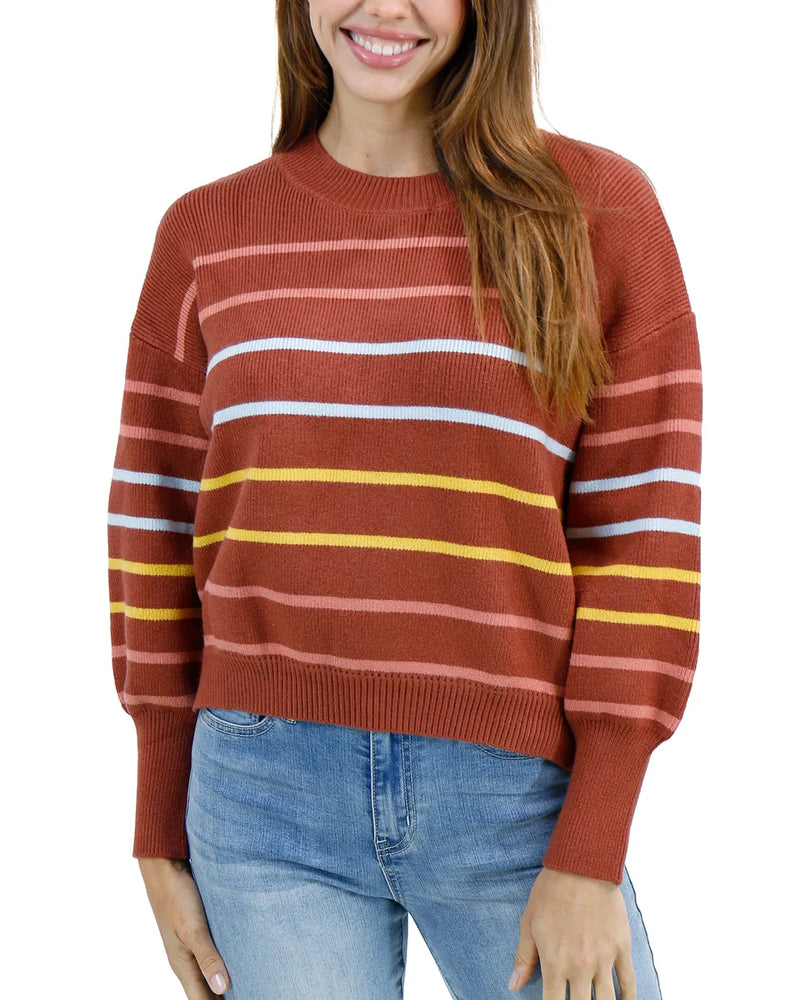 Crew Neck Striped Sweater