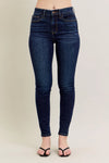 Hi Waist Skinny with Handsanding - Dark