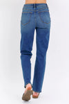 High Waist Straight Fit Mid Wash
