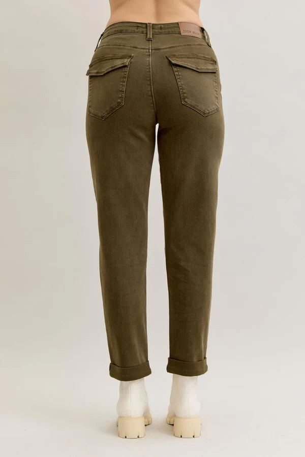 High Waist Aurora Weekender Garment Dyed Cuff