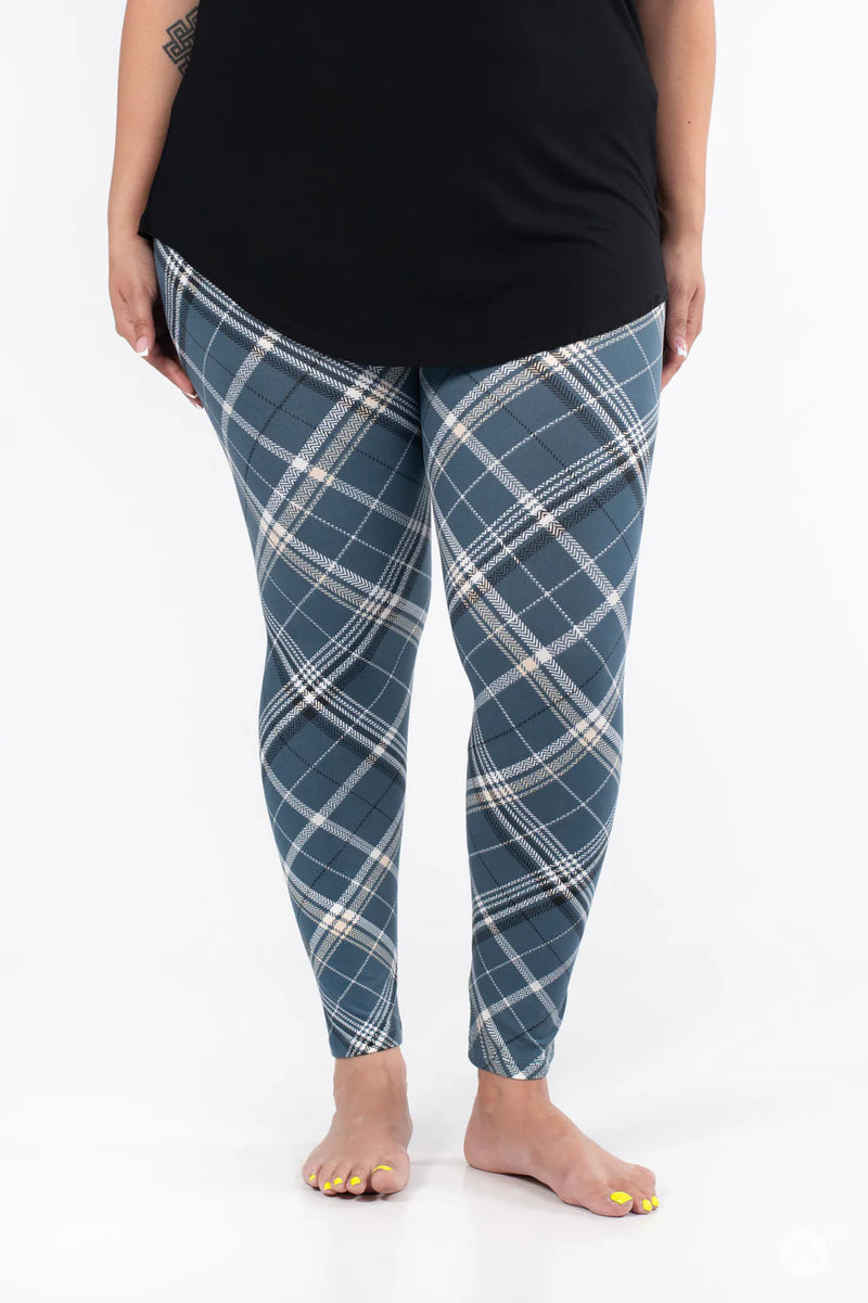 Blueberry Plaid Leggings