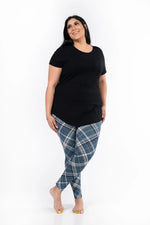 Blueberry Plaid Leggings