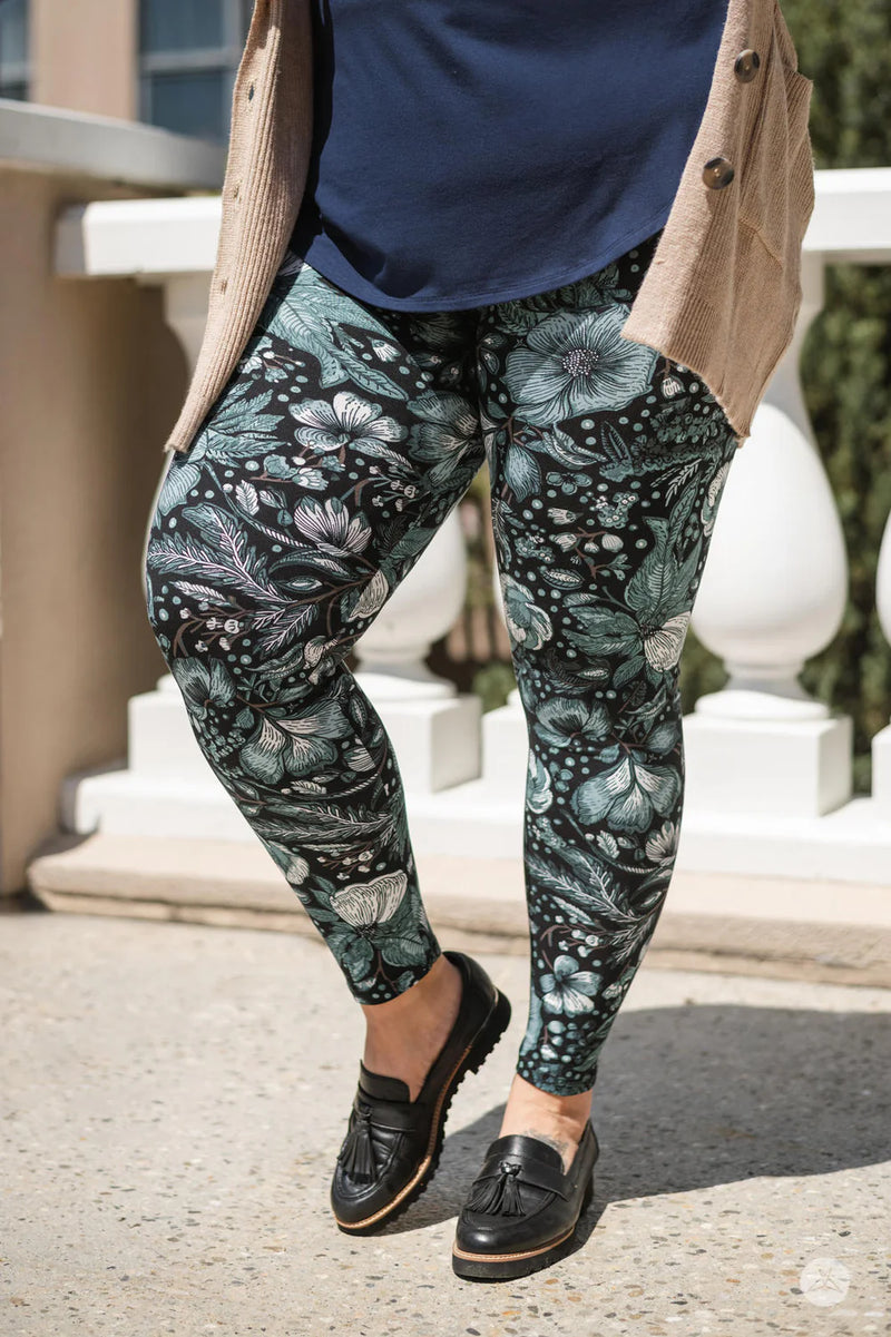 Emerald Blossom Leggings