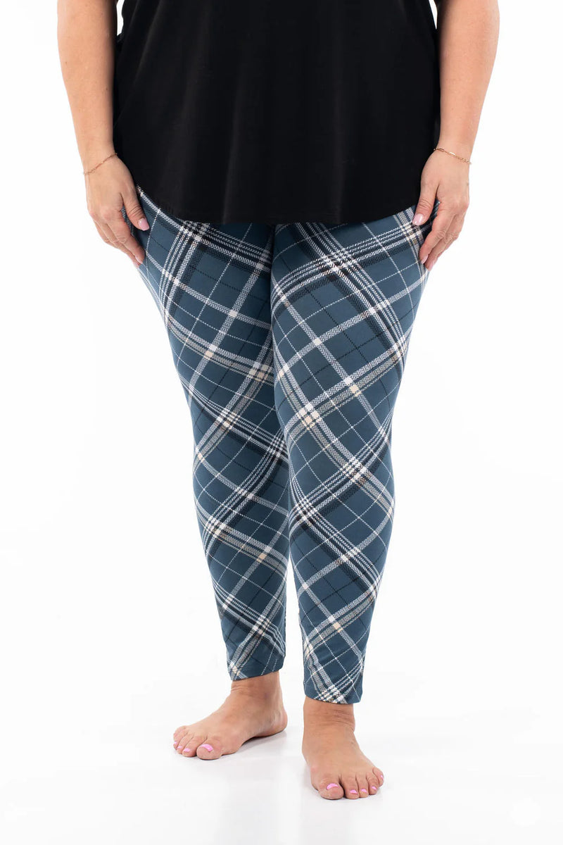 Blueberry Plaid Leggings