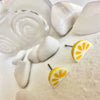 Limao Porcelain Lemon Slice Stud Earrings
