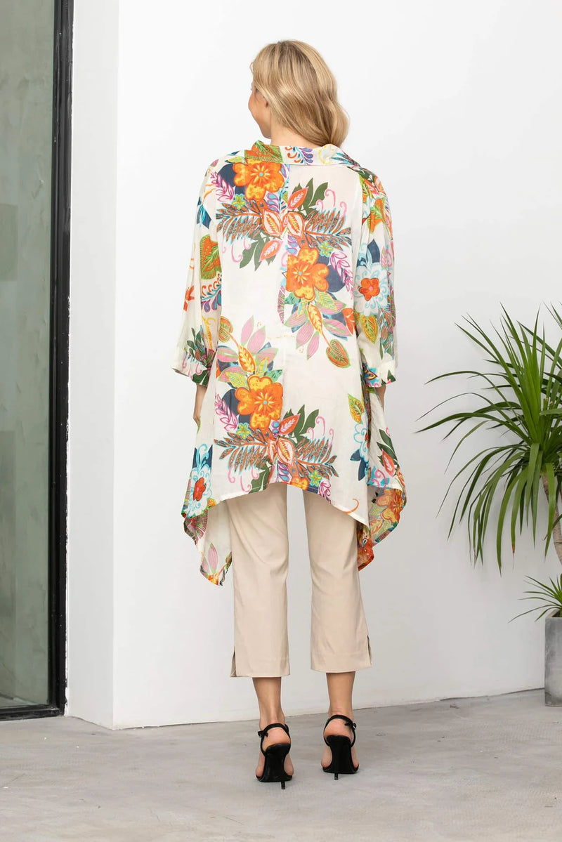 Floral Tunic Button Up