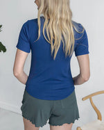 Essentail Ribbed Short Sleeve Fitted Tee