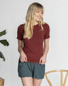 Essentail Ribbed Short Sleeve Fitted Tee
