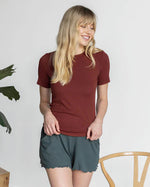 Essentail Ribbed Short Sleeve Fitted Tee