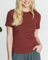 Essentail Ribbed Short Sleeve Fitted Tee