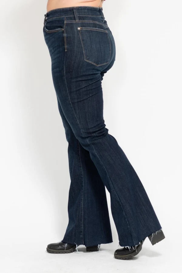 Tall High Waist Raw Hem Flare