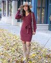 Faux Wrap Sweater Dress