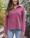 Hideaway Thermal Pullover - Washed Berry