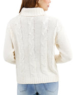 High Neck Cable Knit Sweater