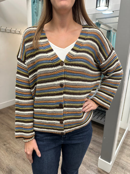 Brown Multi Cardigan