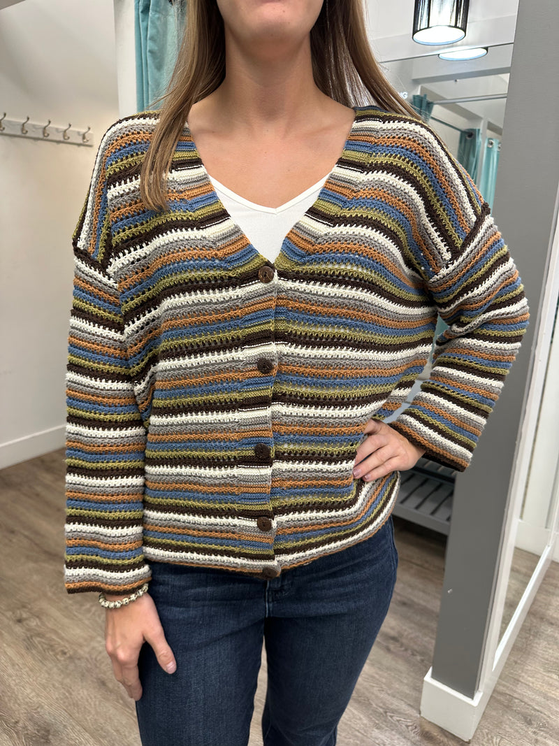 Brown Multi Cardigan