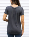 Perfect V-Neck Tee - Charcoal