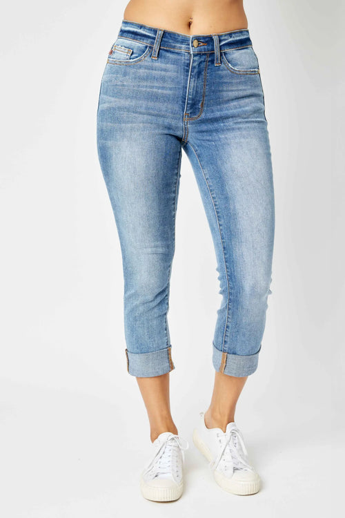 Judy Blue OAKLEY High Waist Pull-On Denim Capri Jeans – Emma Lou's Boutique