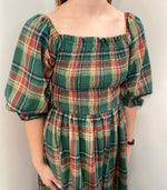 Plaid Smocked Holiday Dress *final sale*