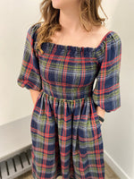 Plaid Smocked Holiday Dress