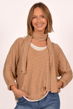 Braided Sweater with Scarf