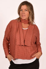 Braided Sweater with Scarf