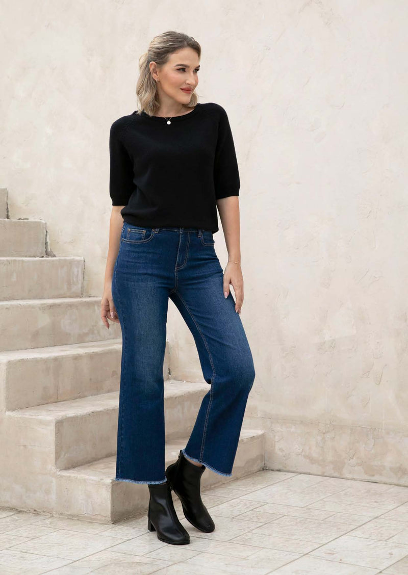 Bamboo Wide Leg Jeans