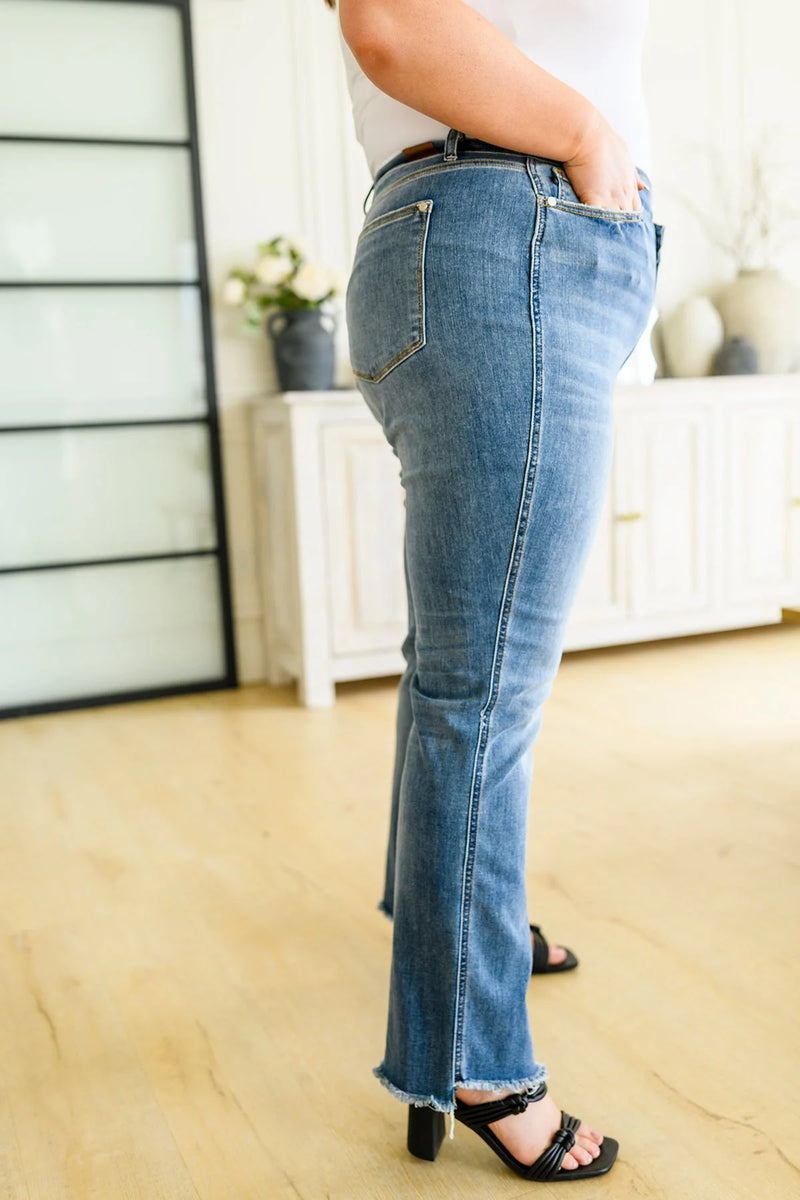 Criss-Cross Waist Band Dad Jean Straight